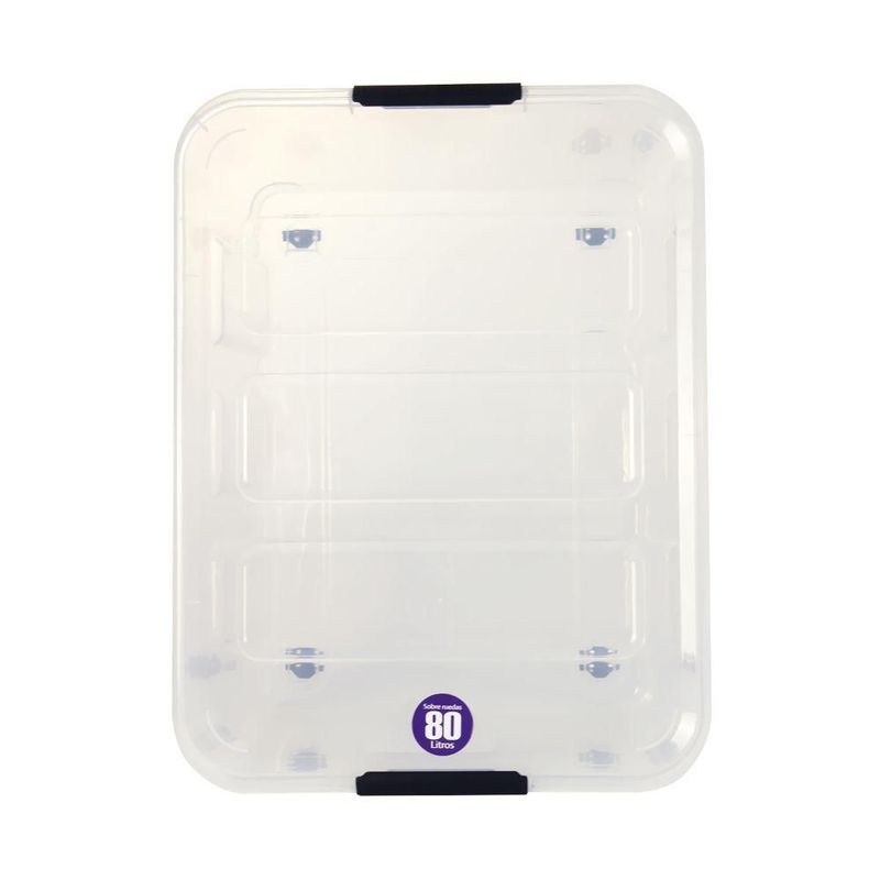 Cajas organizadoras de plástico 2 piezas apilables Hypermark 80L HM115BX-DUO PACK