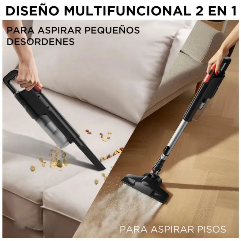 Aspirador De Mano, Limpieza Flexible, Diseño 2 En 1, Color Negro