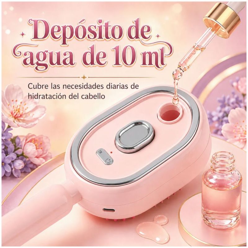 Cepillo Vapor Eléctrico Reducir El Encrespamiento, Color Blanco