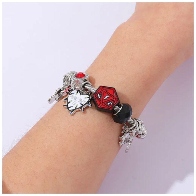 Pulsera Stranger Things, Regalo Para Mujeres/hombres/amigos, Color Plata Multicolor