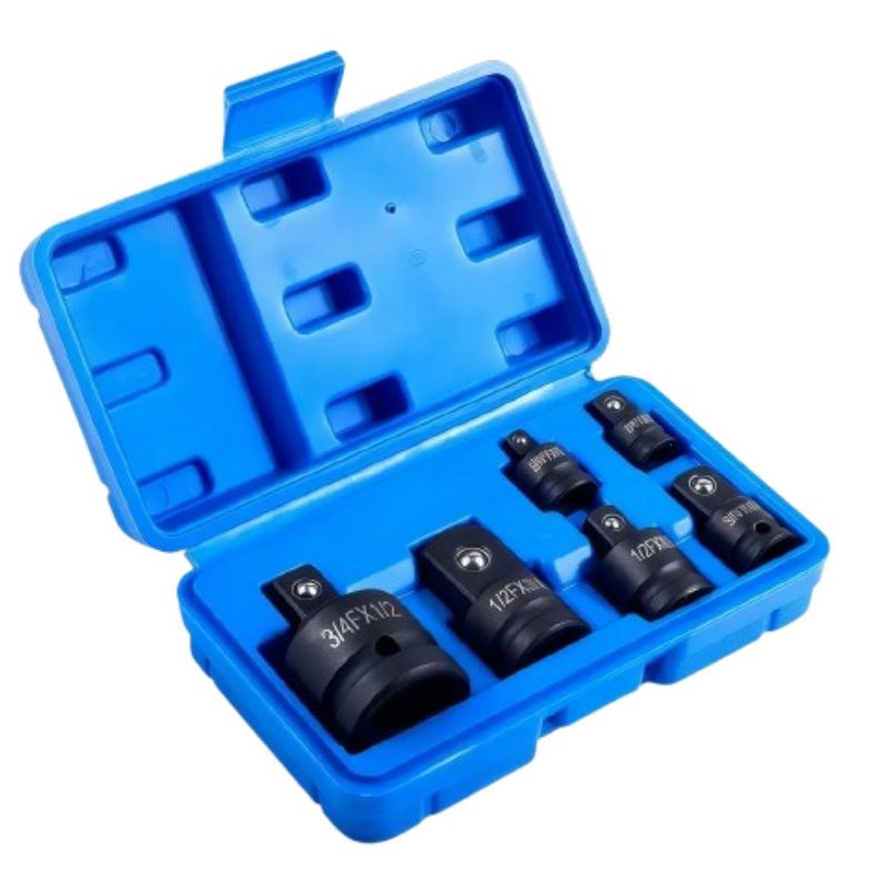 Juego Adaptador Para Dados Y Llaves De Impacto Inglesa 6 Pz, Color Azul