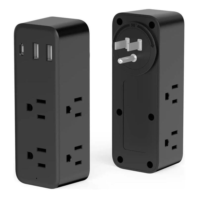Multicontacto 6 Salidas Color Negro