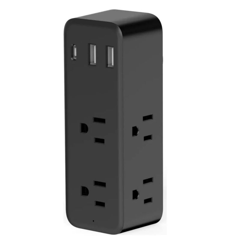 Multicontacto 6 Salidas Color Negro