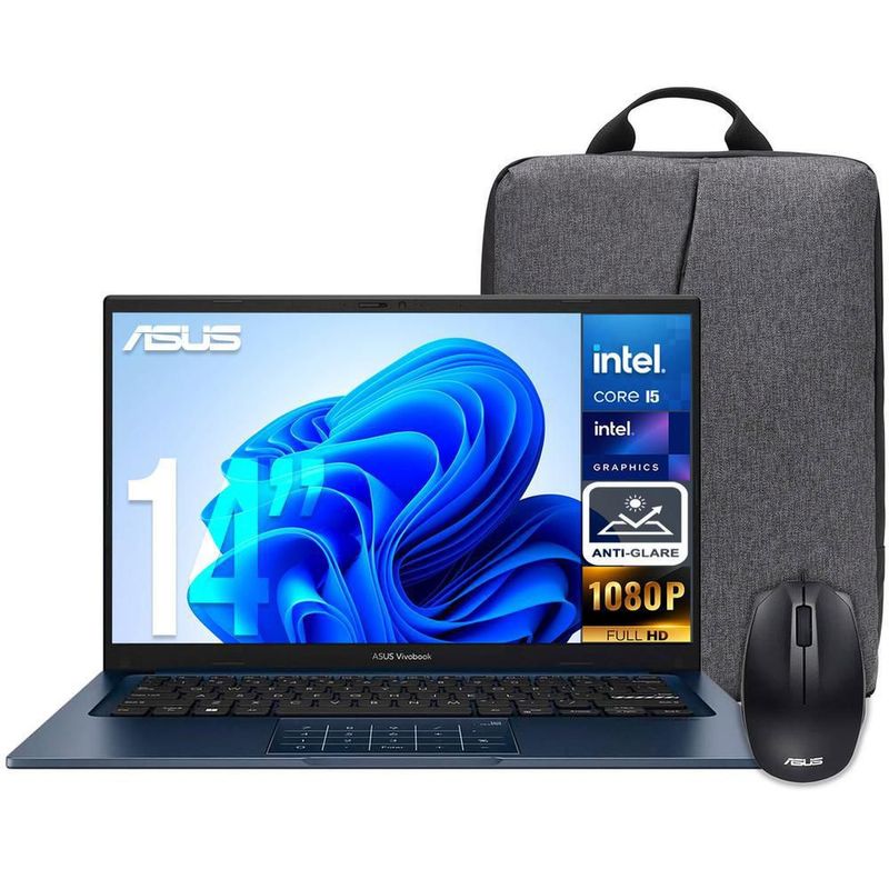Laptop asus vivobook intel core i5 12gb ssd 512gb open box