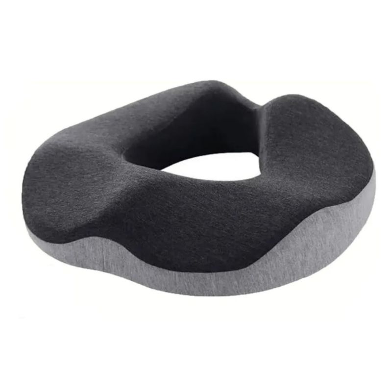 Cojin Dona Ortopédica Para /coxis Memory Foam, Color Gris y Negro
