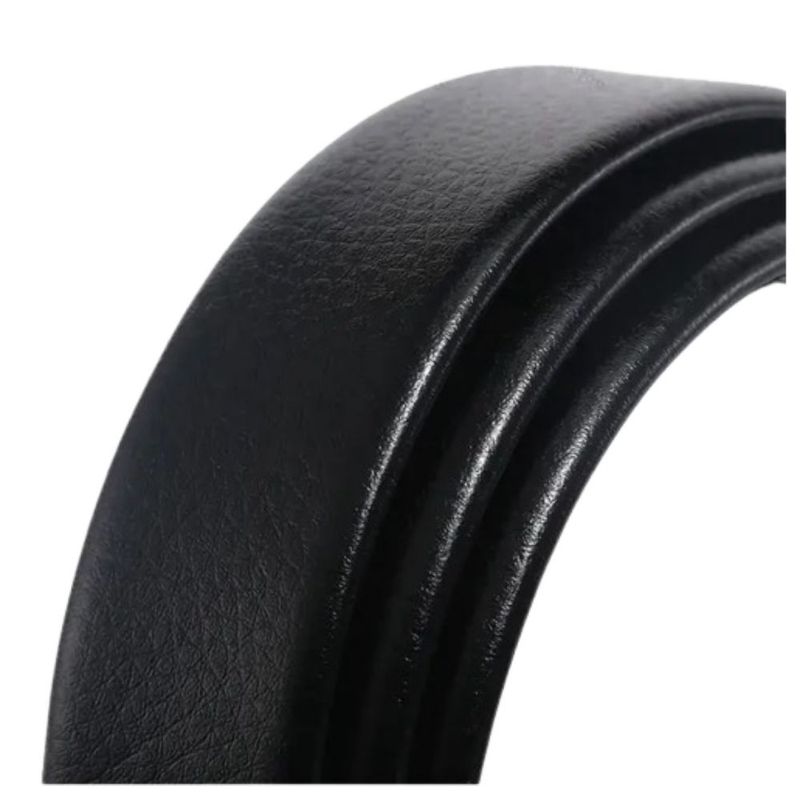 Cinto Elegante Cuero Hombre, Hebilla Automática, Color Negro