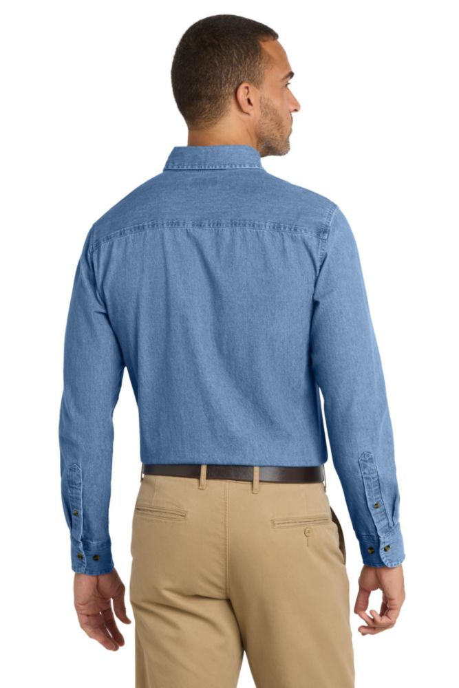 Camisa Port & Co SP10 Azul Deslavado Talla Grande