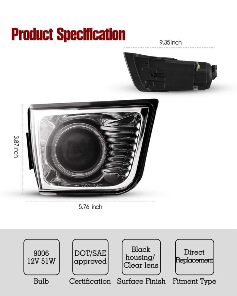 Luces antiniebla AUTOWIKI para Toyota 4Runner 2003‑2005 (OEM) de reemplazo