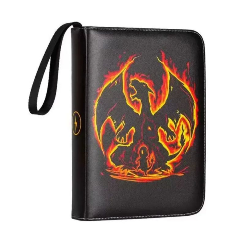 Carpeta De Tarjetas Para Pokémon, 4 Bolsas, 400álbum Tarjeta dragon  Color Negro