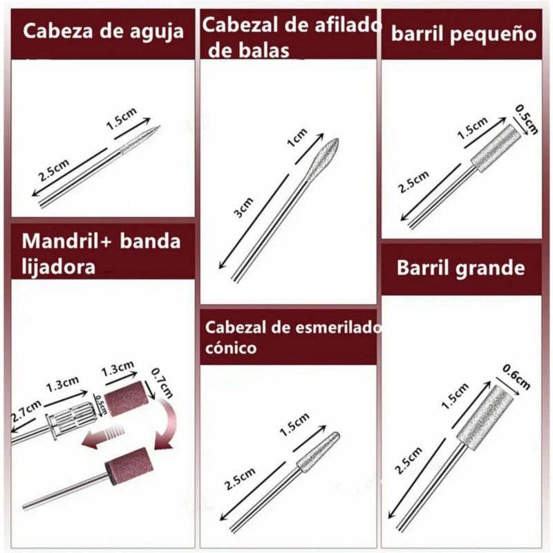 Taladro Eléctrico para Uñas Profesional, Color Rosa