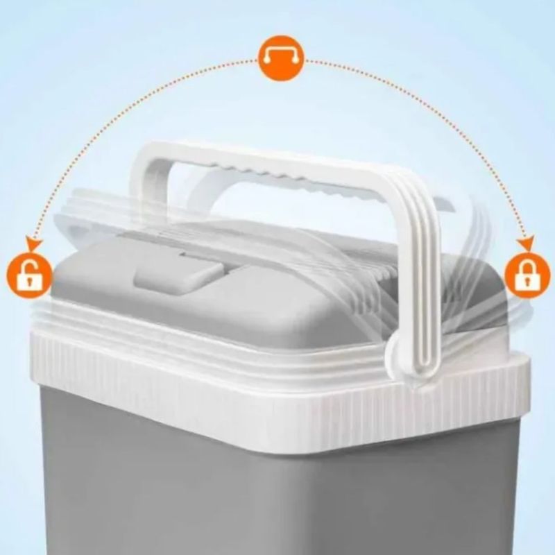 Enfriador Eléctrico De 24 Litros, 12 V Cc Gris Ideal Para Viajes. Gris