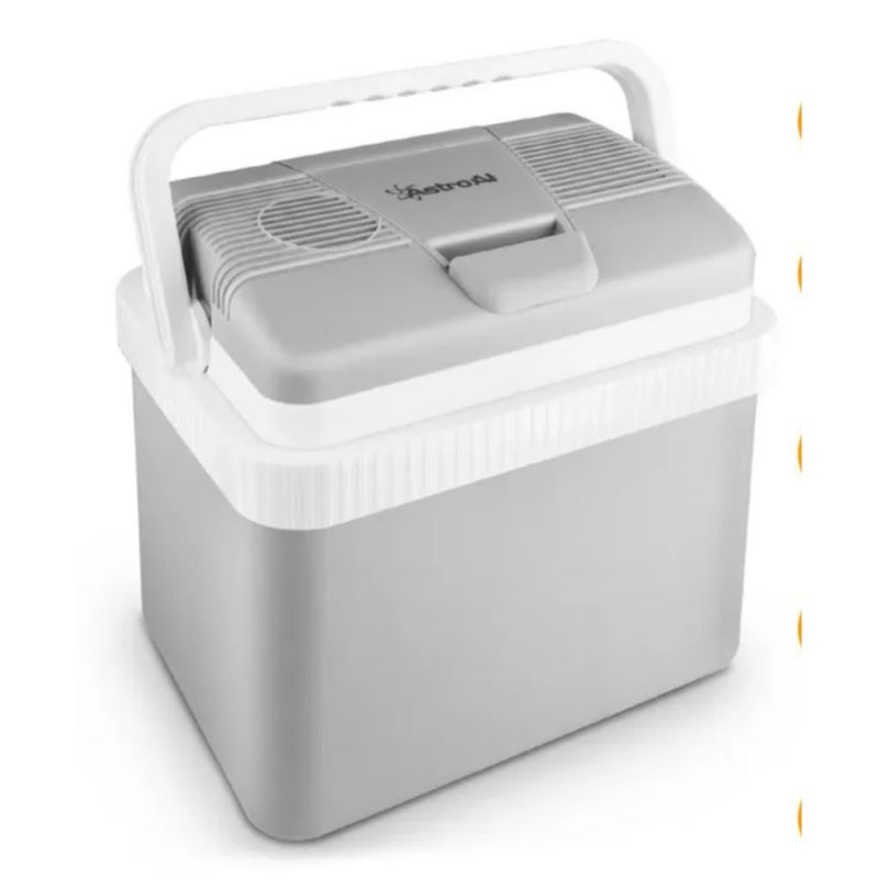 Enfriador Eléctrico De 24 Litros, 12 V Cc Gris Ideal Para Viajes. Gris