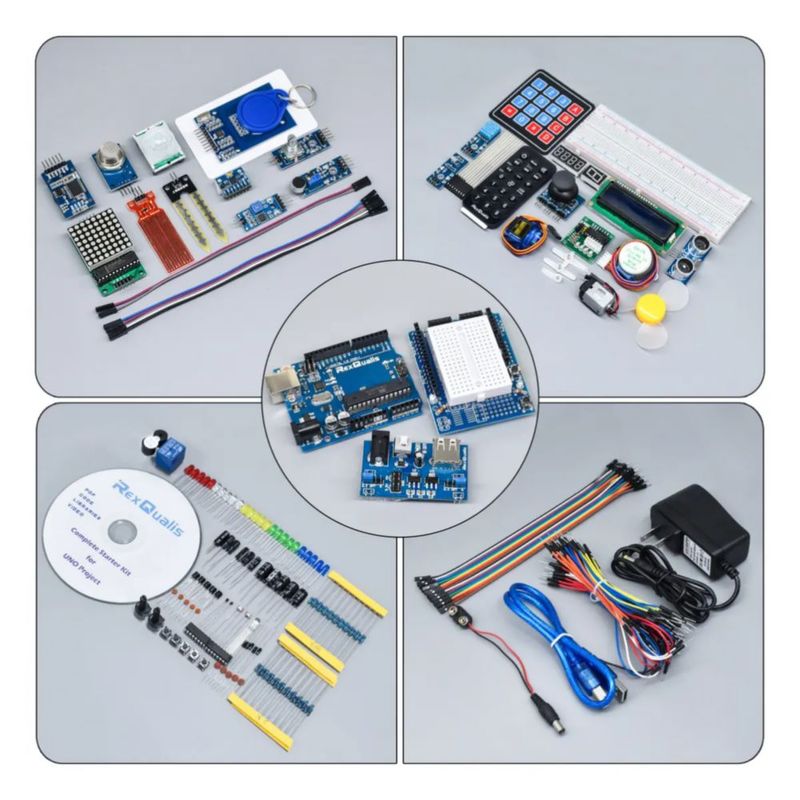 Kit Compatible C/ Arduino Uno Con Español Tutorial Multicolor
