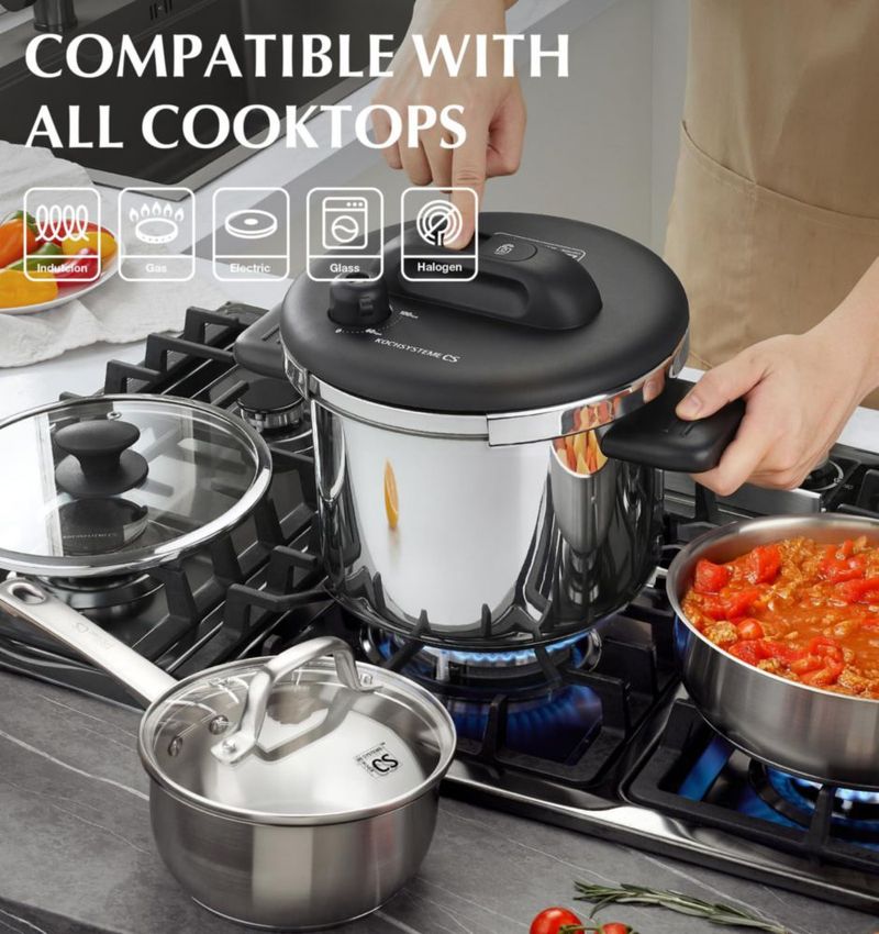 Juego de Utensilios de Cocina KOCH SYSTEME CS de Acero Inoxidable 14 Piezas