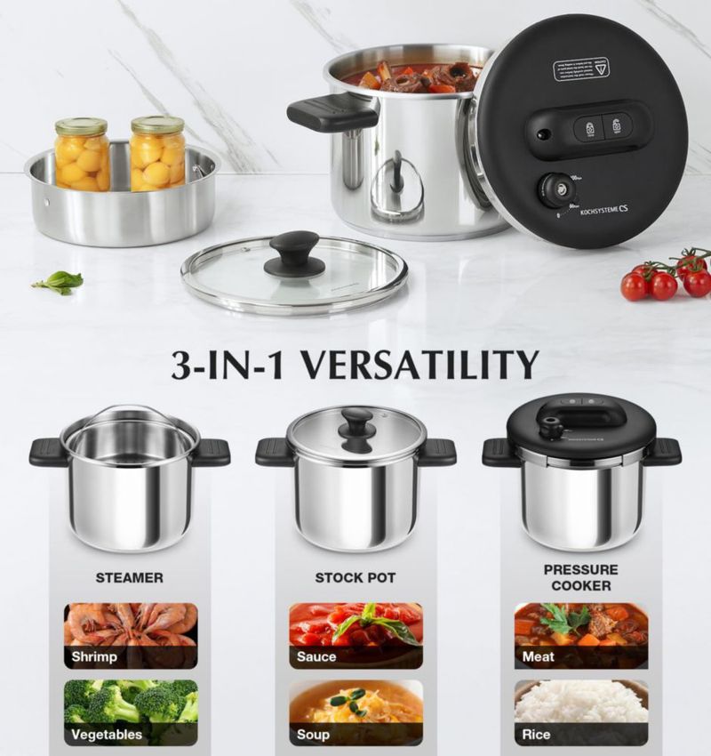 Juego de Utensilios de Cocina KOCH SYSTEME CS de Acero Inoxidable 14 Piezas