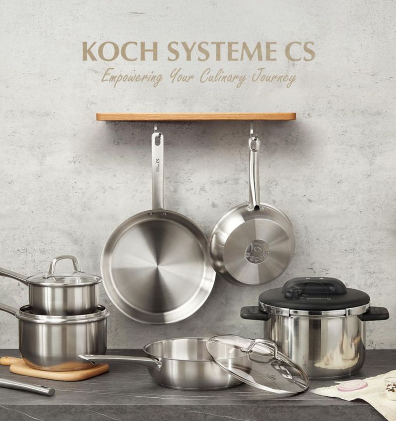 Juego de Utensilios de Cocina KOCH SYSTEME CS de Acero Inoxidable 14 Piezas