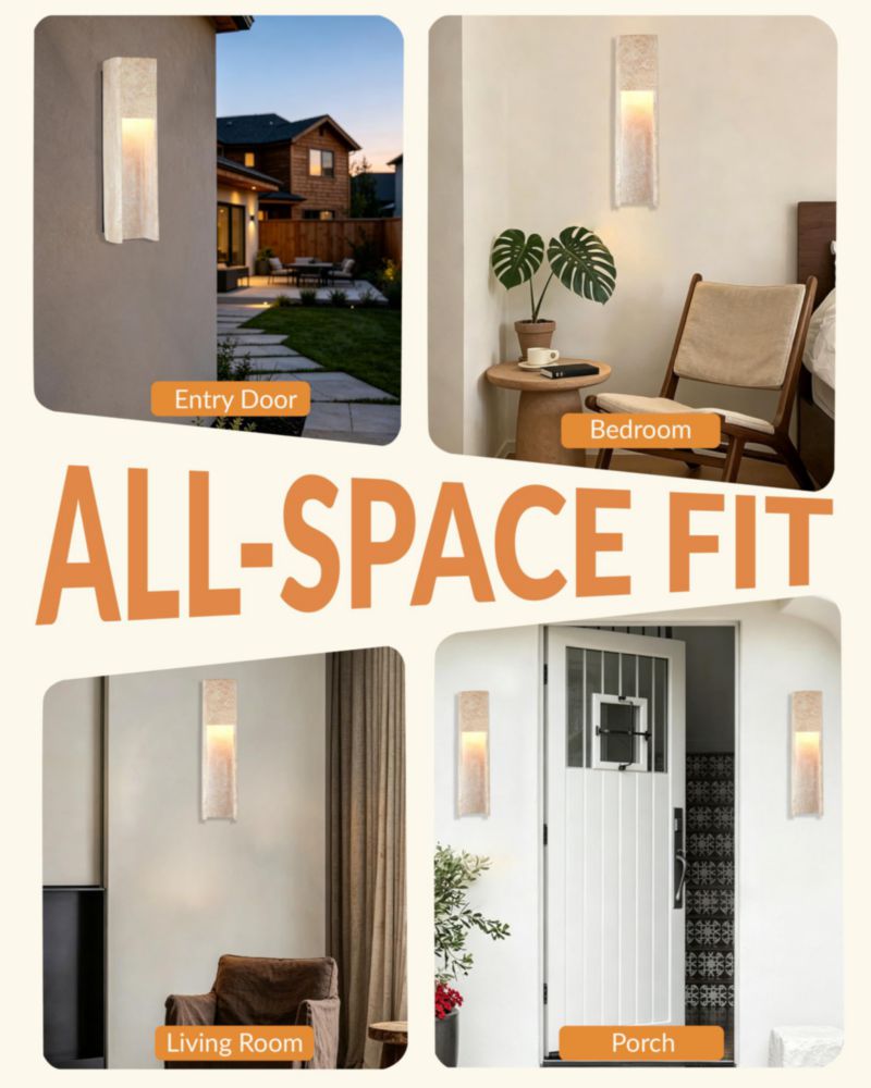 Aplique de Pared Genérico 48 cm Travertino Interior/Exterior