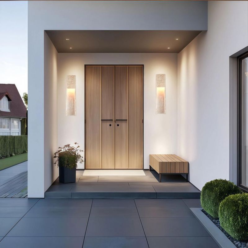 Aplique de Pared Genérico 48 cm Travertino Interior/Exterior