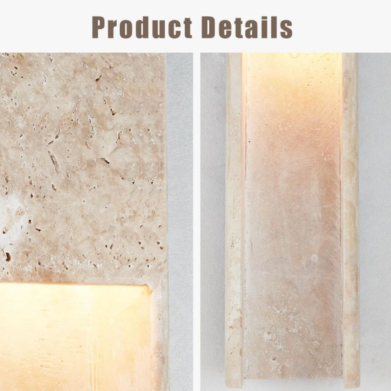 Aplique de Pared Genérico 48 cm Travertino Interior/Exterior