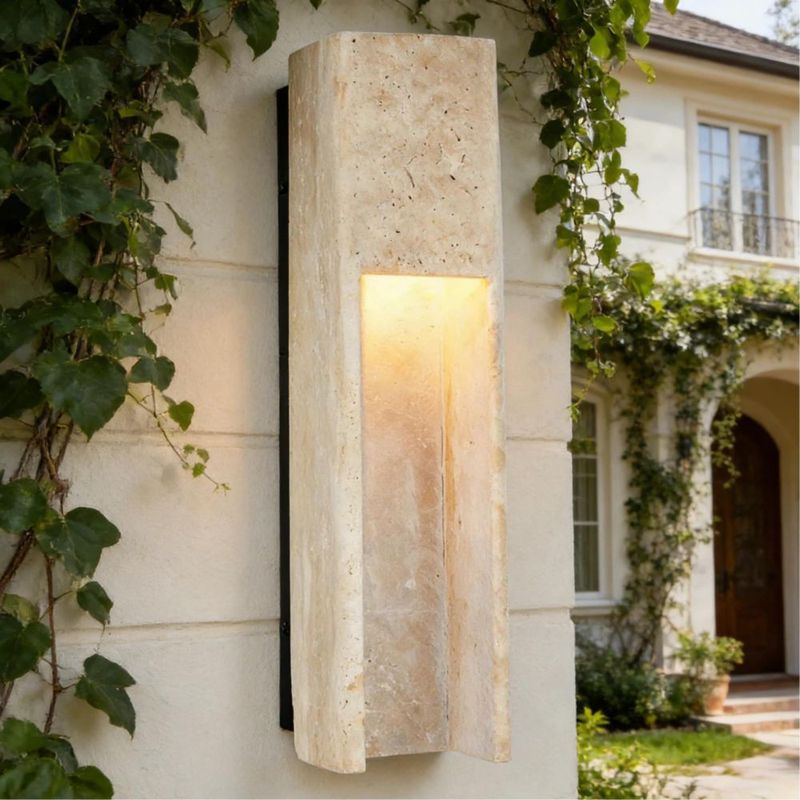 Aplique de Pared Genérico 48 cm Travertino Interior/Exterior