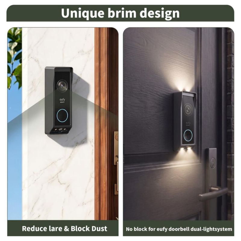 Soporte para timbre adhesivo PEF Eufy E340/Wyze Duo Cam sin taladro