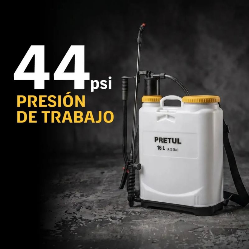 Fumigador De Mochila Bomba P/fumigar 16 Lts Blanco