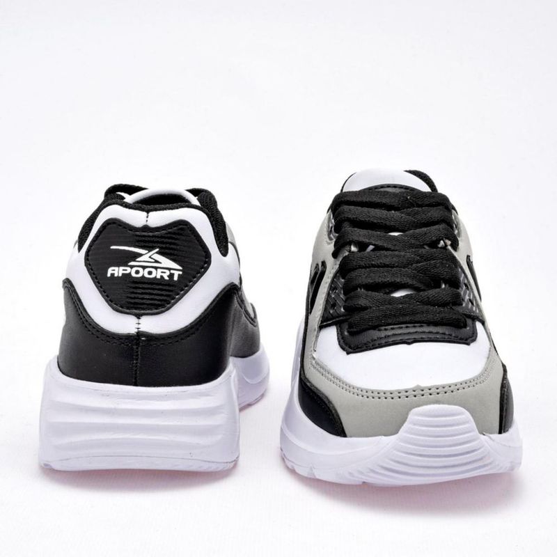 DEPORTIVO CORRER Y SPORT APOORT A5013 BLANCO NEGRO GRIS