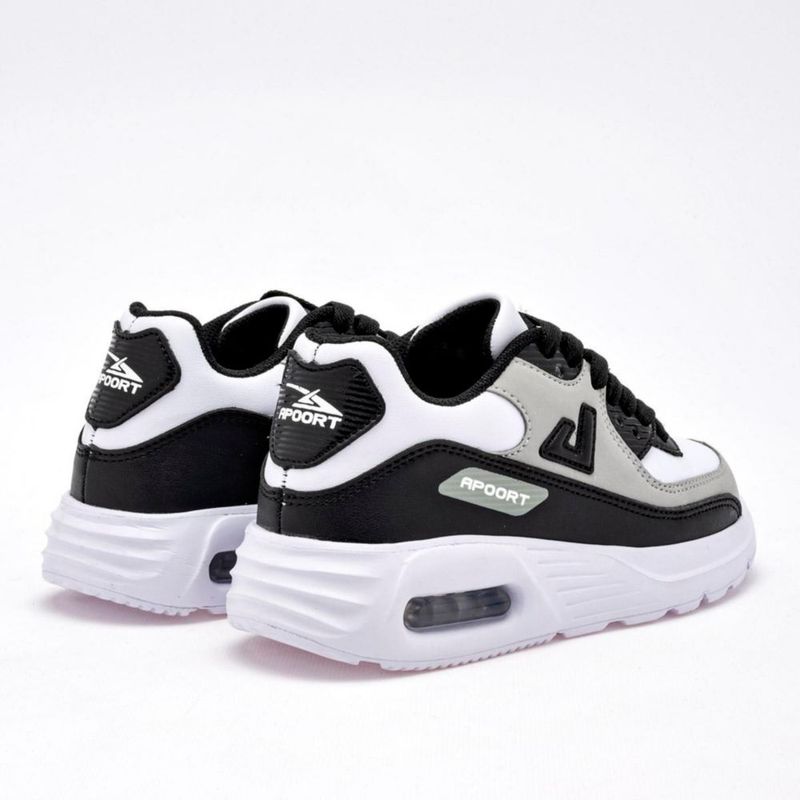 DEPORTIVO CORRER Y SPORT APOORT A5013 BLANCO NEGRO GRIS