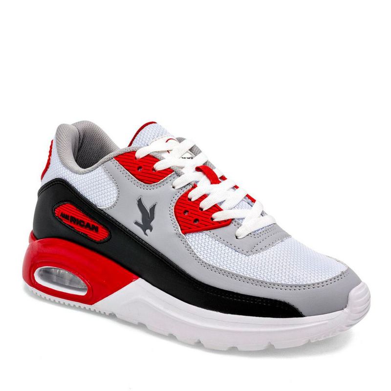 DEPORTIVO CORRER Y SPORT AMERICAN FIRE A78 NEGRO GRIS ROJO TACON 4 cm