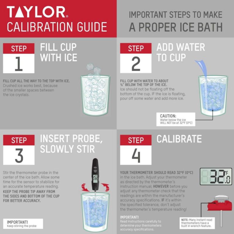 Termómetro Taylor Gris Impermeable de Lectura Instantánea