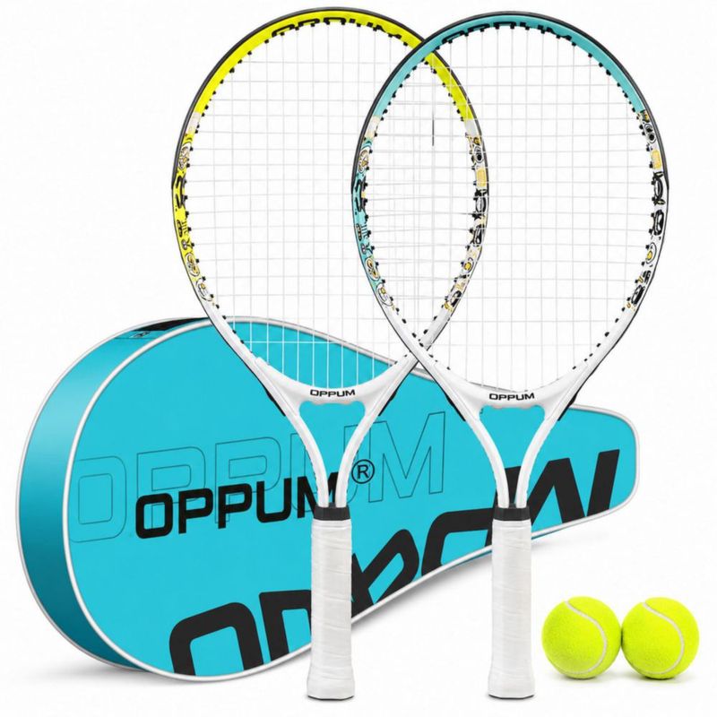 Set de Raquetas de Tenis OPPUM 2 Unidades 53 cm con Bolsa de Hombro y Pelotas