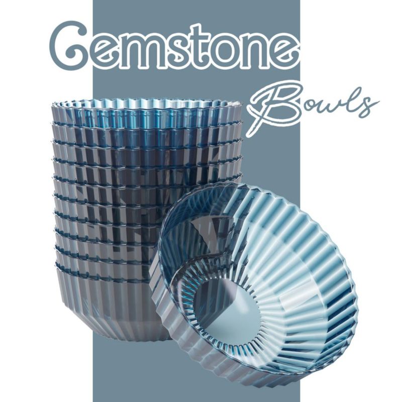 Tazones Exquisite 454 ml Azul Desechables - Pack de 20