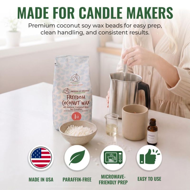 Cera para velas American Soy Organics 454 g (coco y soja)