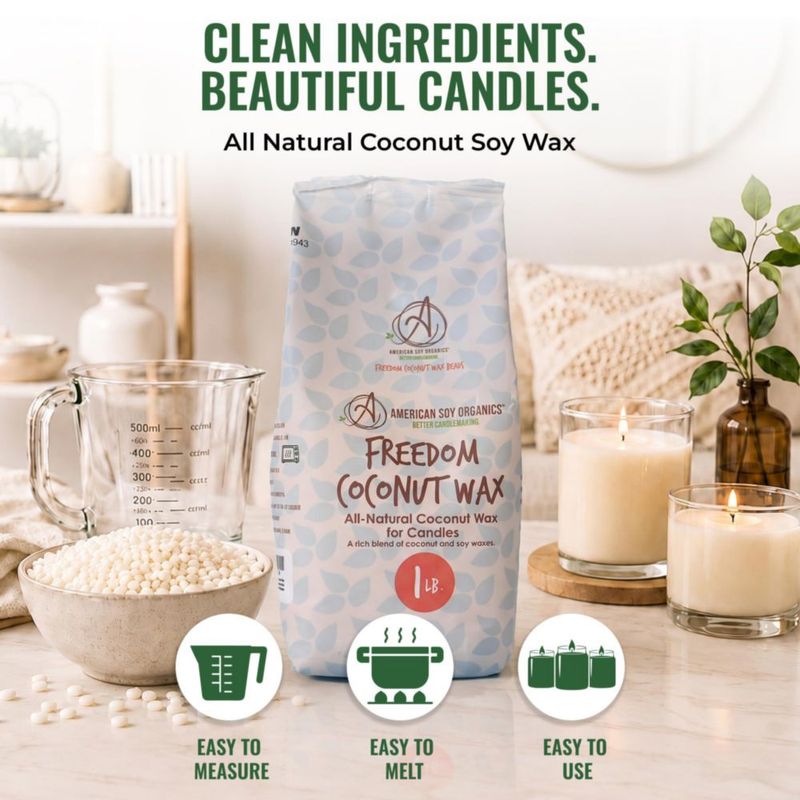 Cera para velas American Soy Organics 454 g (coco y soja)