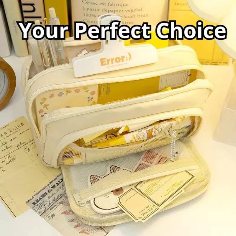 Estuche Onlvye de 3 compartimentos azul estético