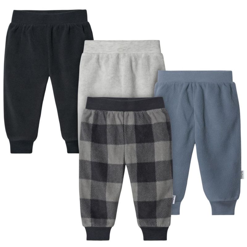 PANTALONES Gerber para Bebé Niño 18 meses – Pack de 4 en Gingham azul marino