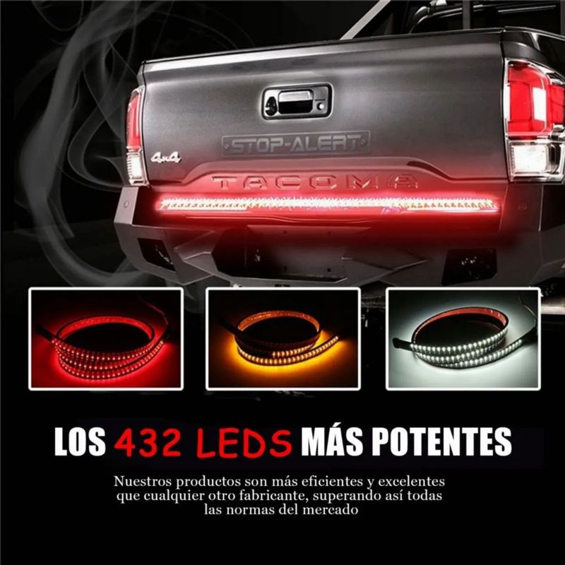 Tira Trasera Luces De Destello Dob 60 432led Negro