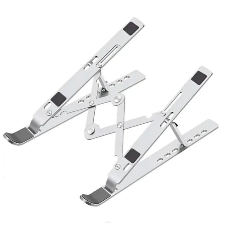 Base Soporte Laptop Aluminio,plegable,portátil Y Ajustable Plateado