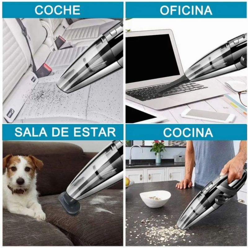 Aspirador De Mano Portátil Para Hogar Y Automóvil Gris