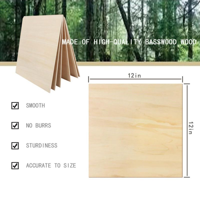 Láminas de Madera Cassny 30 unidades 30 cm x 30 cm 15 mm