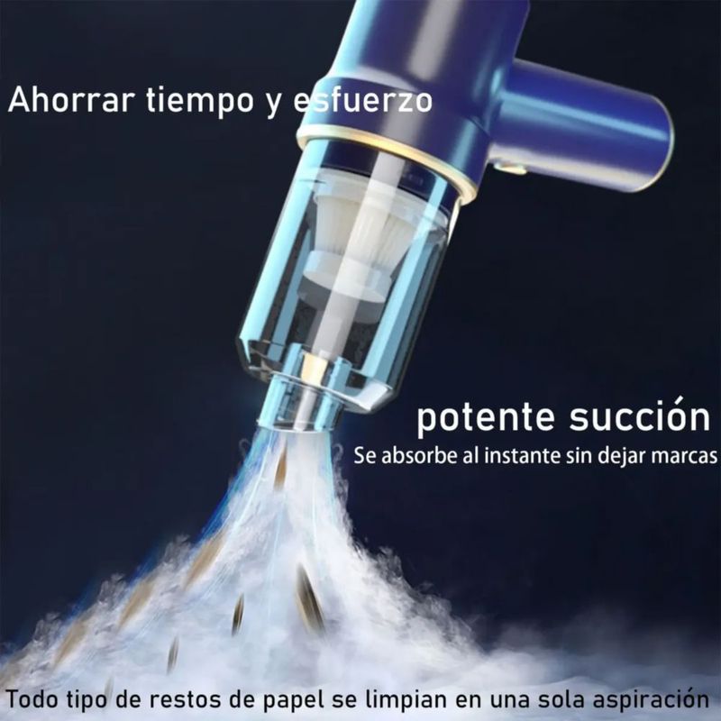 Aspiradora Para Auto Mini Portatil De Mano Inalambrica Azul