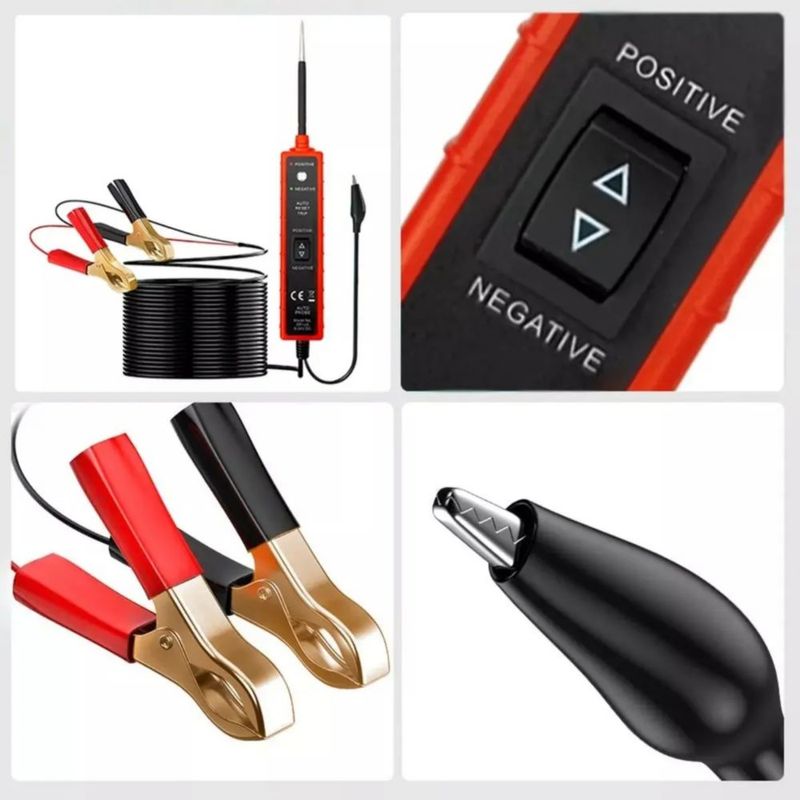 Comprobador De Circuitos Automotrices Em285 Rojo con Negro