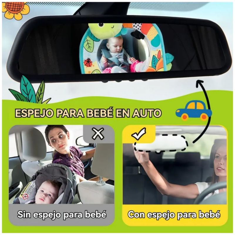 Espejo De Juego Para Bebé Tipo , Color  Verde Gusano