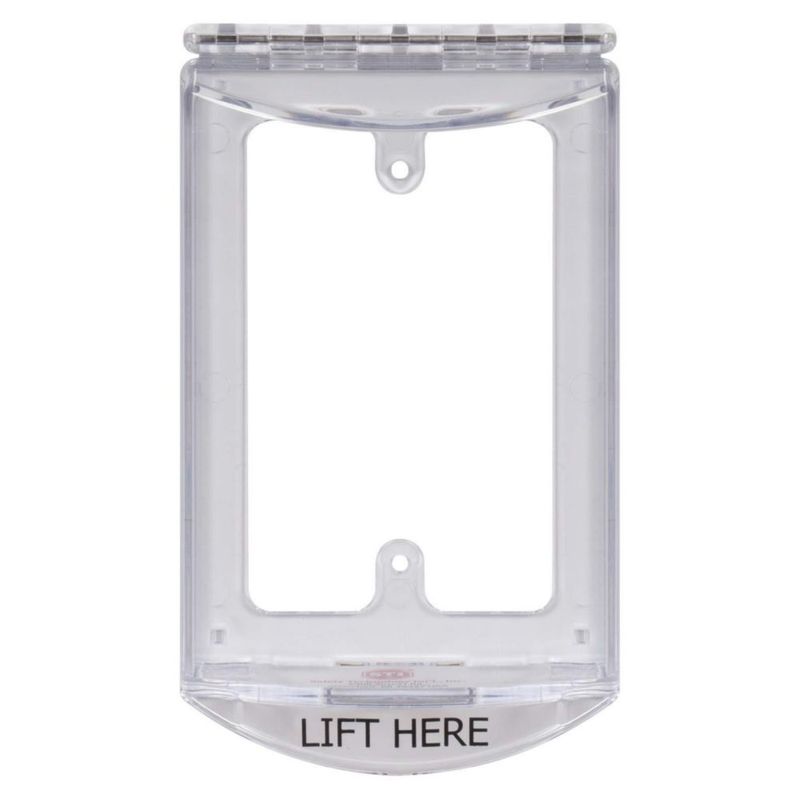 Placa de pared STI 11 cm × 8 cm cubierta de policarbonato con bisagra