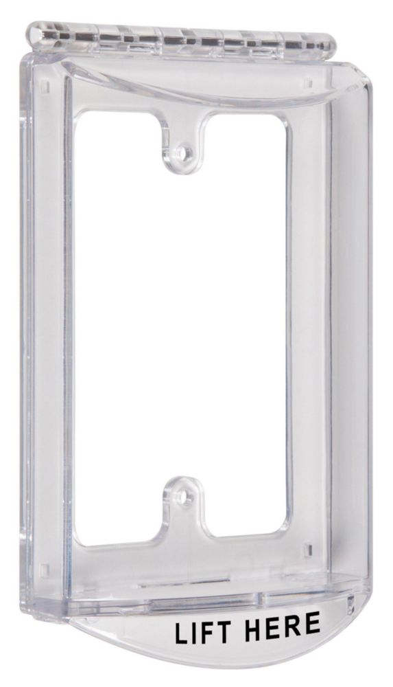 Placa de pared STI 11 cm × 8 cm cubierta de policarbonato con bisagra
