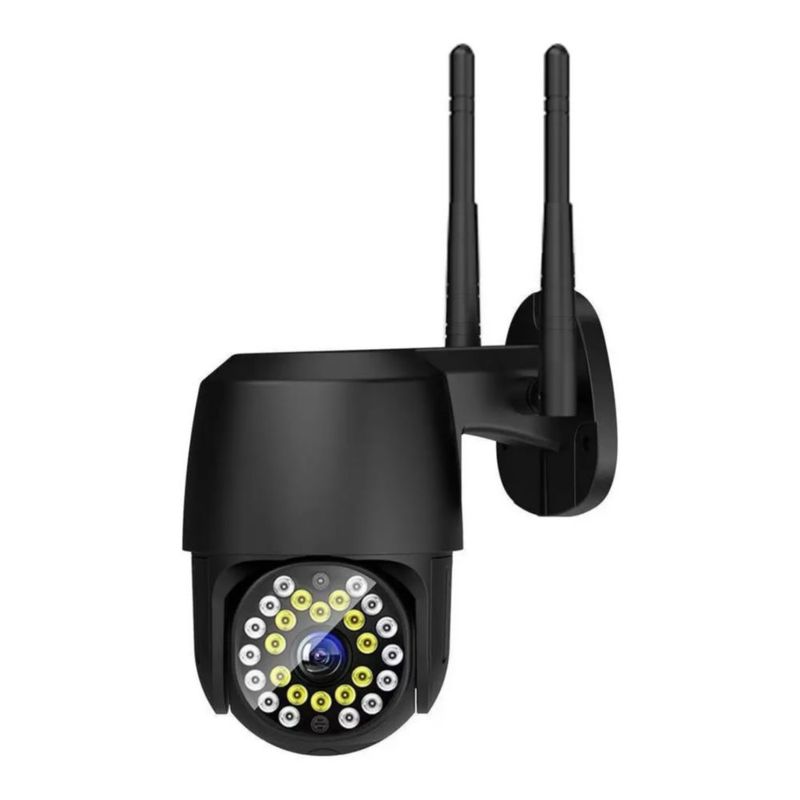 Cámara De Seguridad Wifi Exterior 1080p Con Led Iluminación Negro