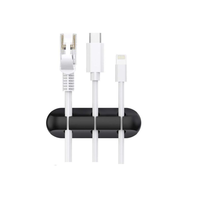 Abrazadera para cables SOULWIT - Juego de 3 negras autoadhesivas