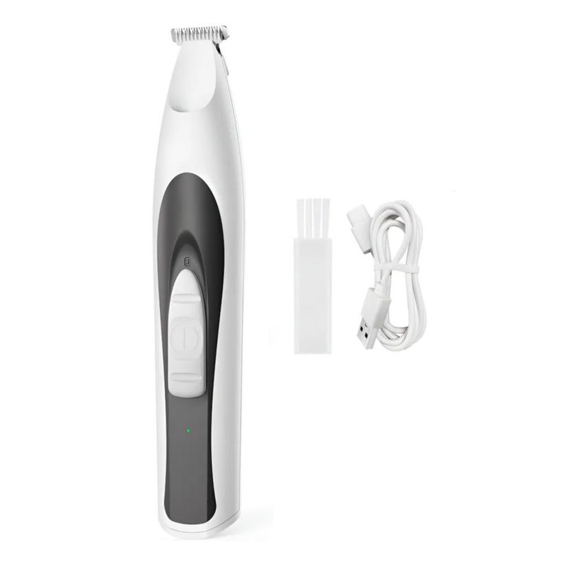 Cortadora de Pelo Inalámbrica para Patas de Mascotas, Color Negro/Blanco
