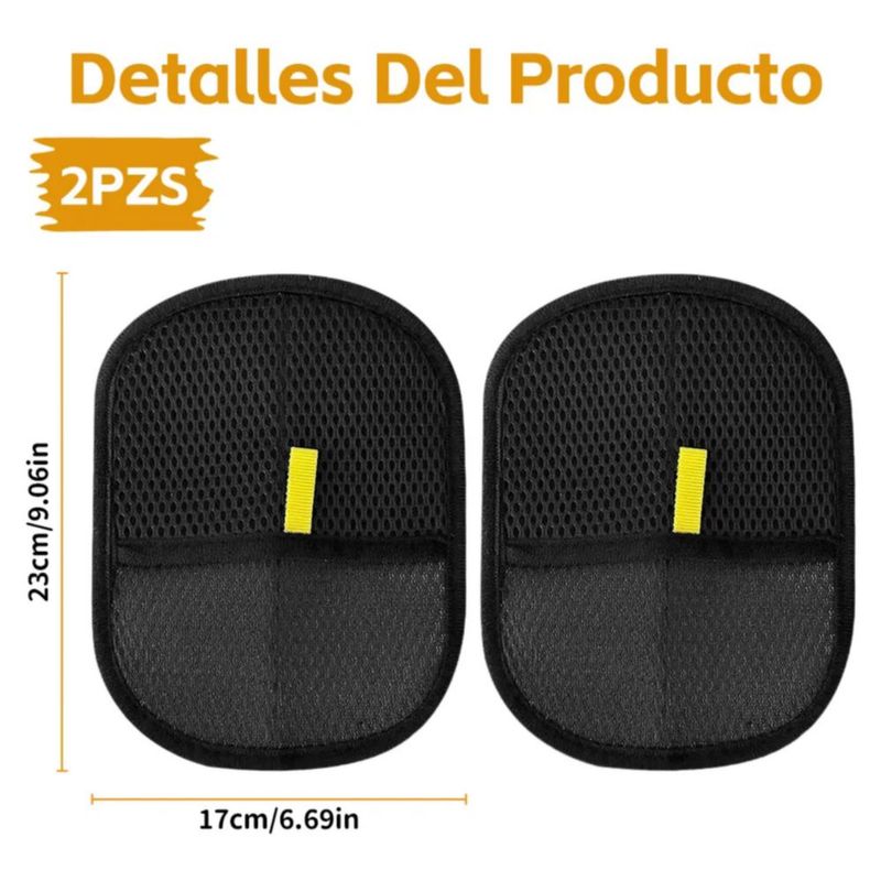 2pz Guante Cepillo Quita Pelo Removedor Pelusa, Color Negro