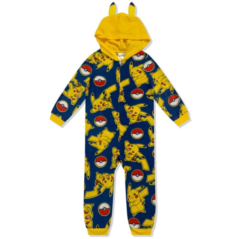 Pijama Pokémon para Niños – Mono con Cremallera y Capucha (Disfraz)